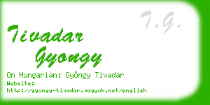 tivadar gyongy business card
