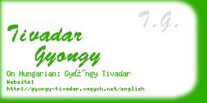 tivadar gyongy business card